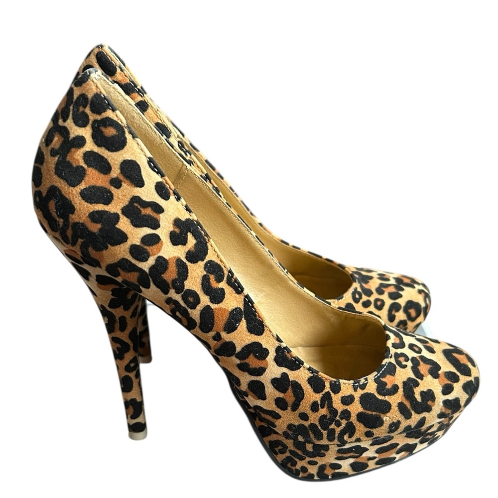 Y2K Fahrenheit Leopard Print Stiletto Platform Pumps, Women’s 7.5 - Picture 3 of 5